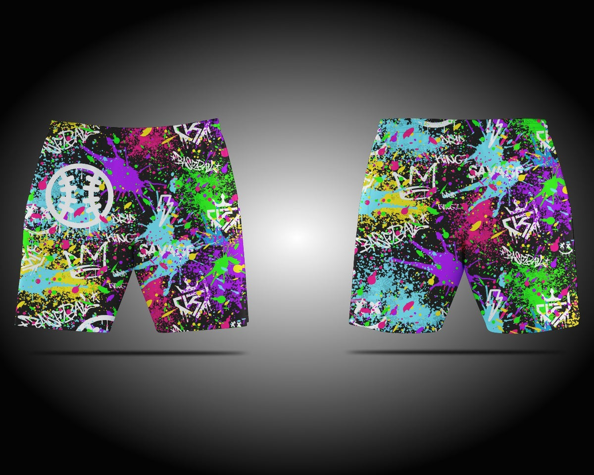 Black Graffiti shorts